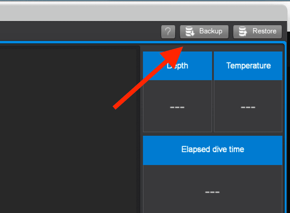 Cressi Backup Button